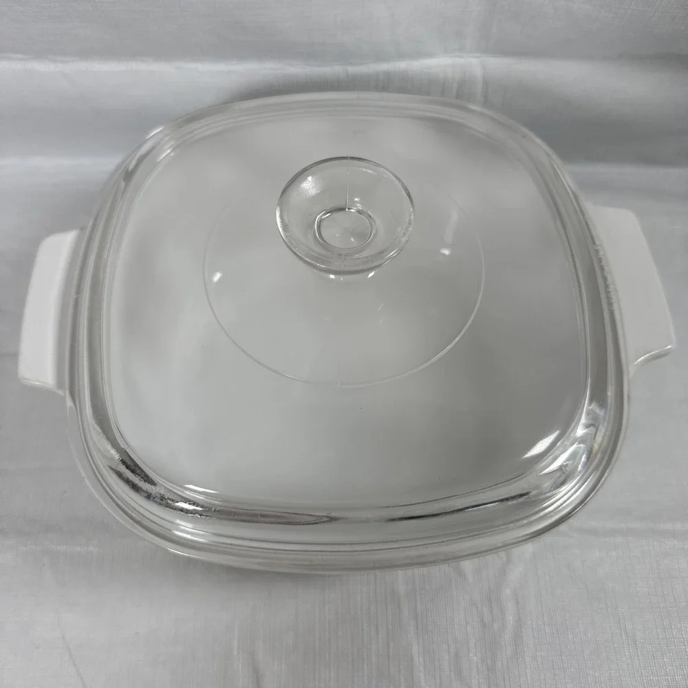 Vtg Corning Ware A3B  Country Cornflower Basket 3 Liter Casserole w/ PYREX Lid